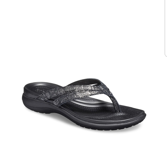 crocs glitter flip flops